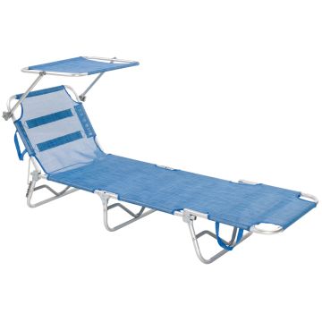 Sandwich Top - Tumbona plegable, con techo solar y respaldo reclinable Brixo Azul