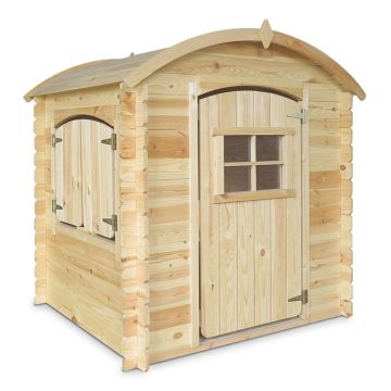 Emily - Caseta de jardín para niños de madera de pino 118x94 cm No Brand Pino blanco occidental