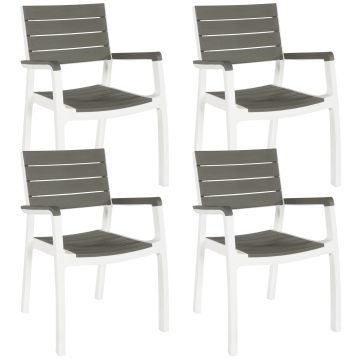 Harmony - Juego de 4 sillas de exterior No Brand Antracita