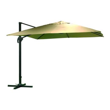 Alu Premium - Parasol de jardín excéntrico 3x3m Gdlc Beige