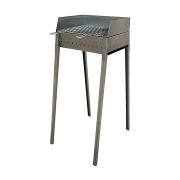 Vesuvio - Barbacoa de leña portátil de hierro aluminizado - 40x30cm No Brand Gris 10%