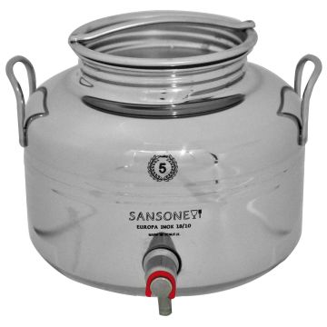 SANSONE - Envase para Aceite de acero inoxidable - 5 Lt Sansone Plata
