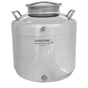 SANSONE - Envase para Aceite de acero inoxidable - 15 Lt Sansone Plata