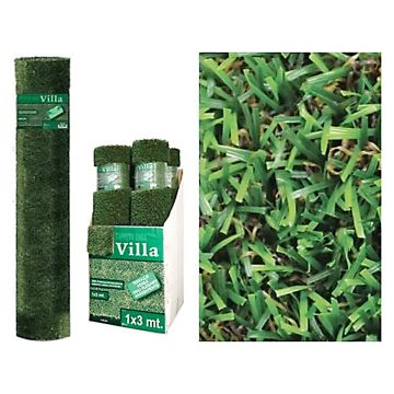 Villa - Rollo de césped artificial PE+PP+Látex - 2x3m/25mm No Brand Verde
