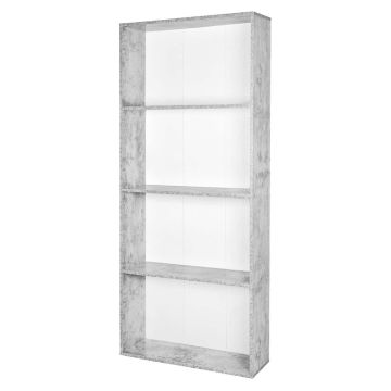 Beth - Librería de madera de 4 estantes - 73x24xH170 cm No Brand 