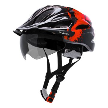 Viper - Casco de bicicleta unisex, ajustable, con visera Boudech Negro