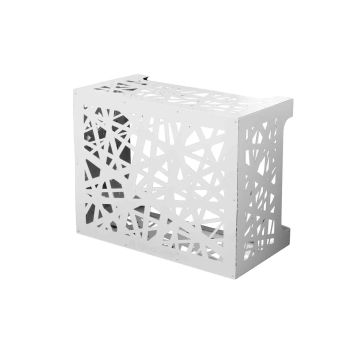 Artist - Cubre aire acondicionado exterior de aluminio 86x44xH68 cm, color blanco Divina Home Blanco