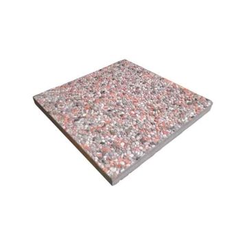 Graniglia - Losa de terrazo en granalla 40x40 cm, color blanco/rojo, 14 kg Brixo Rojo